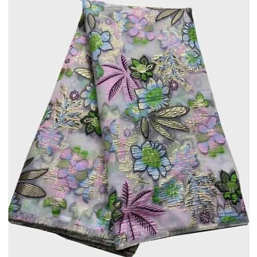 2021 Latest African Brocade Fabric High Quality French Jacquard Lace Cloth Nigerian Tissue Material For Making Wedding Dress