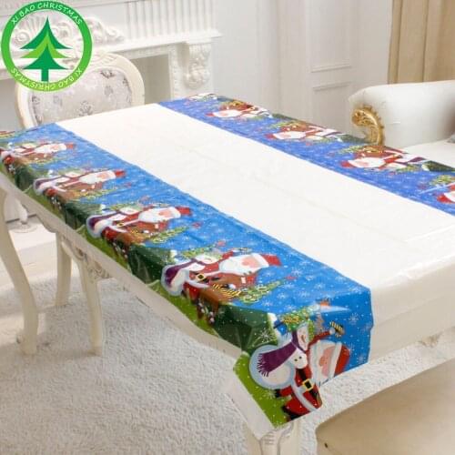 New Year Christmas Tablecloth Kitchen Table Decorations Rectangular Table Covers Christmas Decorations for Home Party Navidad