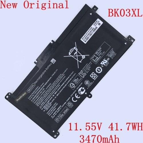 New Original BK03XL Laptop Li-ion Battery for HP Pavilion X360 14-BA102TU 14M TPN-W125 HSTNN-LB7S 11.55V 41.7WH 3470mAh