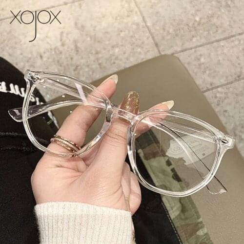 XojoX Irregular Prescription Glasses Frame for Women Men Blu-Ray Computer Eyeglasses Vintage Transparent Optical Eyewear