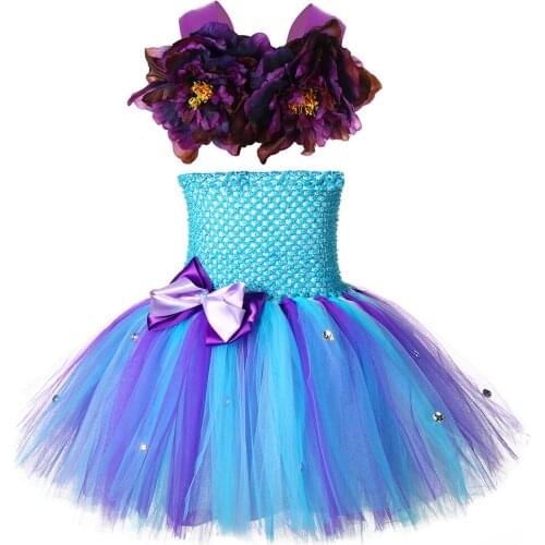 Girls Mermaid Dress Fishtail Kids Photo Prop Birthday Party Tutu Dresses Baby Girl Under The Sea Princess Mermaid Costume Outfit
