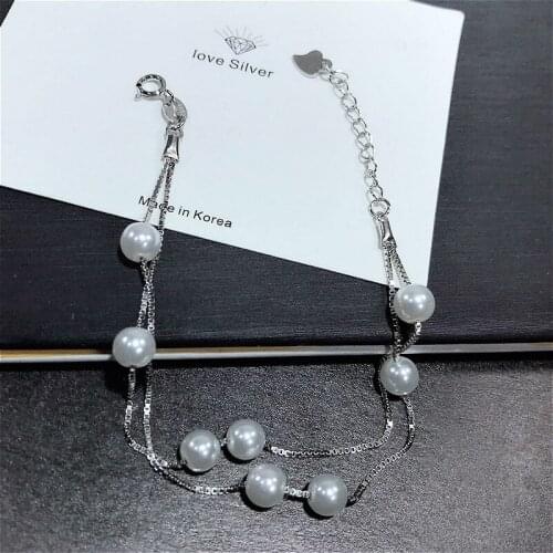 POFUNUO Silver Bracelets