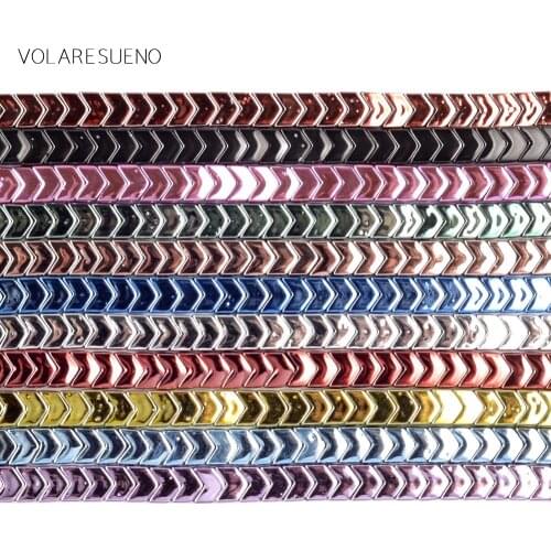 Natural Colorful Nano Vacuum Plating Hematite Stone Arrow Shape Spacer Loose Beads For Jewelry Making 6*3/8*3mm Diy Bracelets15"