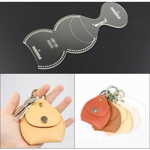 Transparent Acrylic Change Wallet Key Buckle Bag Pattern Stencil Template Tool DIY Tool