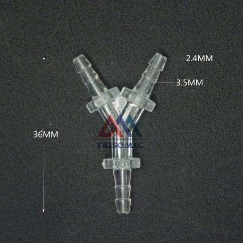 2.4mm Y tpye equant Connector Equal Tube Joiner Material GPPS Plastic Fitting Fish Tank Airline Aquarium