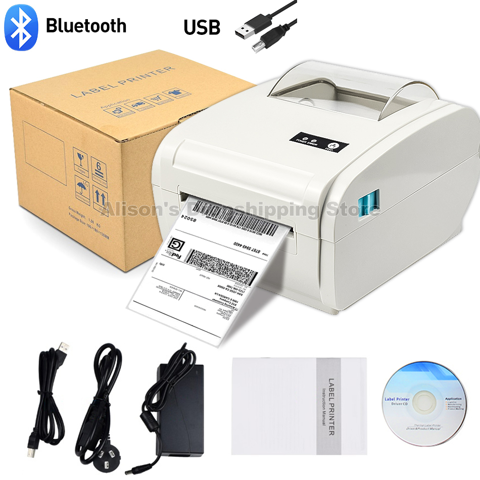 Thermal Label Printer Barcode printer 110mm Logistic USB/Bluetooth Auto Peeling Portable Printer High quality