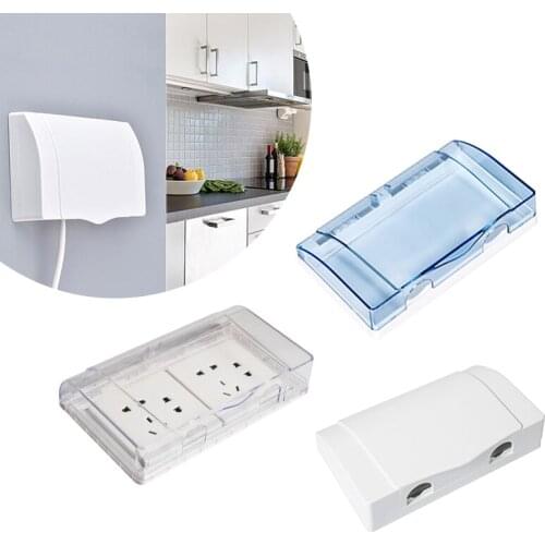 Double Socket 86 Type Waterproof Box Protector Electric Plug Cover Child Safety Box Waterproof Splash Box Bathroom Daily Tool
