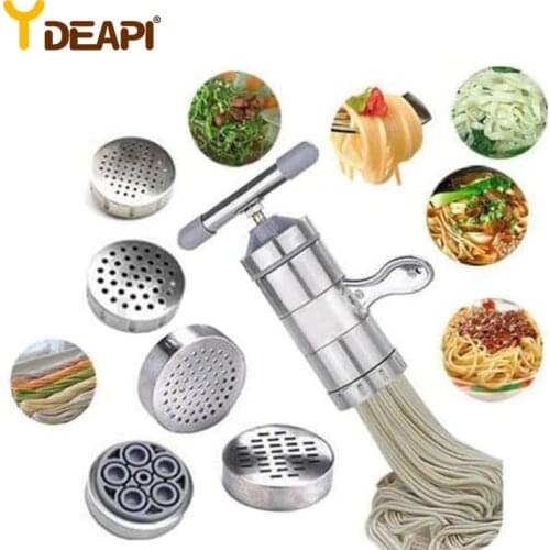 YDEAPI Stainless Steel Noodle Maker Press Pasta Machine Crank Cutter Fruits Juicer Cookware Making Spaghetti Kitchen Tools
