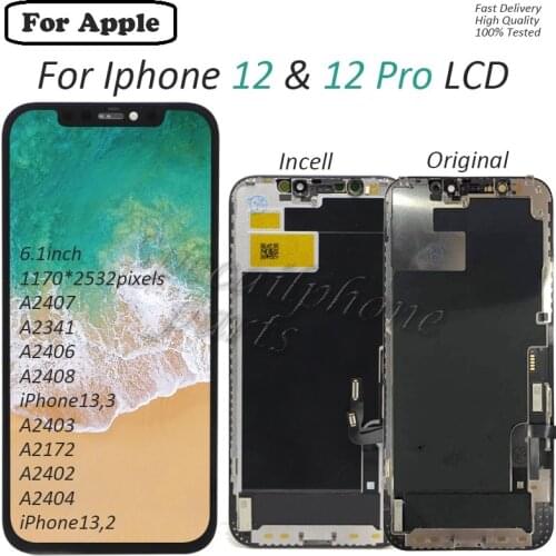 LCD For Apple iphone 12 Pro LCD Display WIth Frame Touch Screen Tempered Glass Assembly Replacement For iPhone 12 pantalla