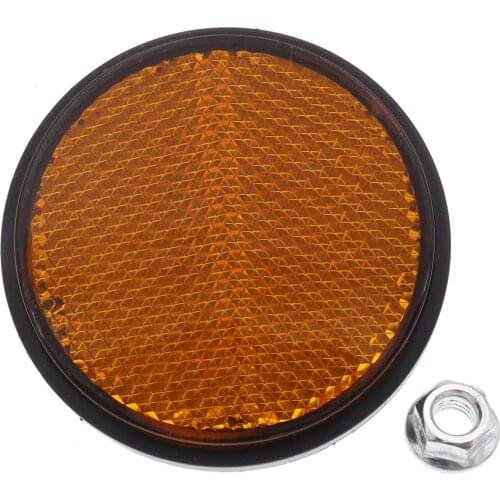 1Pcs Round Orange Reflector for Chinese Dirt Enduro Motorcyle ATV Go Kart Gas Sciiters Super Pocket Bike