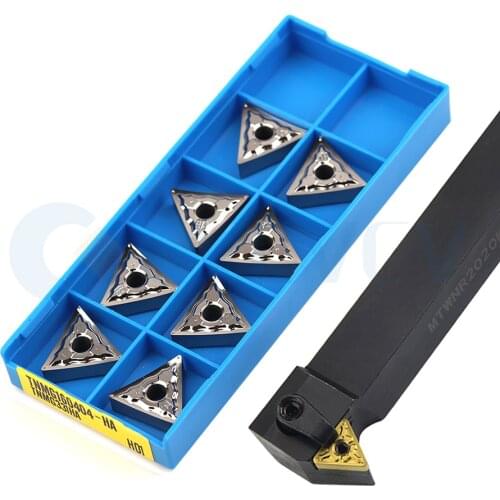 1Pcs MTWNR1616H16 MTWNR2020 MTWNR2525 Machine External Turning Tools Holder +10pc Lathe TNMG CNC Carbide Insert Shockproof Set