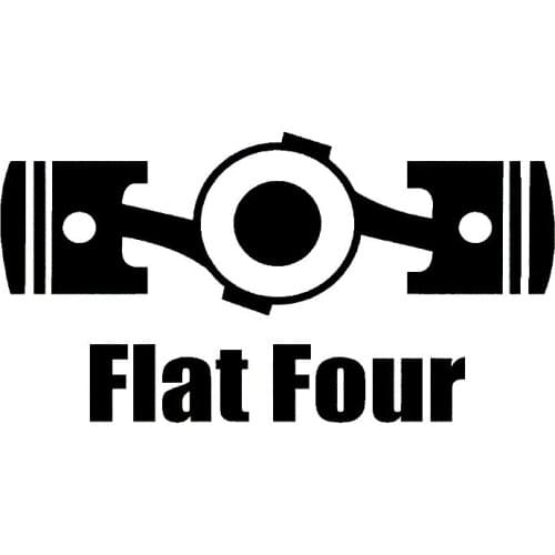 17X8.9CM FLAT FOUR Originality Car-styling Vinyl Decals Black/Silver Car Sticker S8-0995