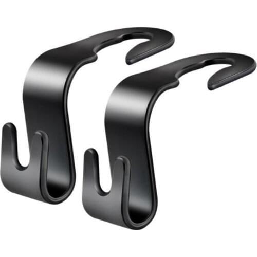 2Pcs Universal Car Headrest Back Seat Hook Hanger Vehicle Organizer Holder for Handbags Purses Coats and Grocery Bag