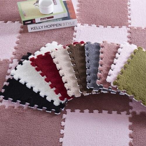 2020 Top Sale 30*30cm Living Room Bedroom Children Kids Soft Carpet Magic Patchwork Jigsaw Splice Heads Climbing Baby Mat