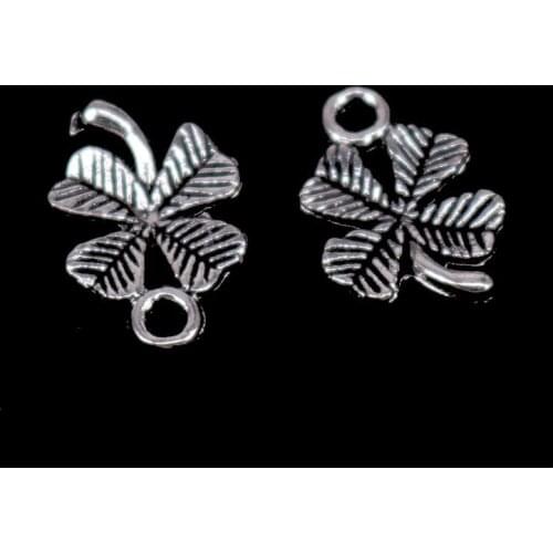30pcs Charms Lucky Irish Four Leaf Clover Antique Making Pendant fit,Vintage Tibetan Bronze,DIY Handmade Jewelry 12X20mm