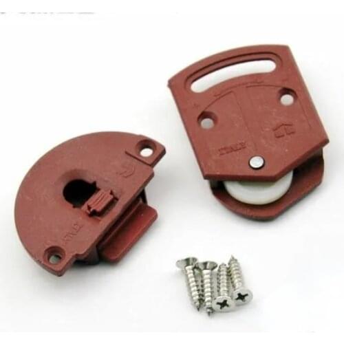 4 Pair Wardrobe Roller Sliding Door Gear Circuit Board Indoor Panel Kit Furniture Sliding Door Roller Set Cabinet ABS Wheel