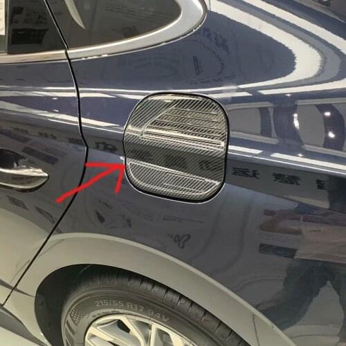 For Hyundai Sonata DN8 2020 2021 ABS Carbon Fiber Fuel Tank Cap Cover Trim Gas Tank Protector Sticker Car Styling Accessories