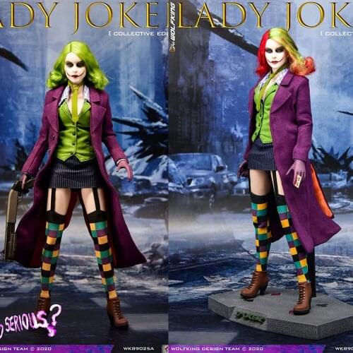 New WOLFKING WK89025A 1/6 Female Joker Full Set Action Figure with Three Head Sculpt For Collection In Stock