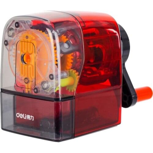 Deli Stationery Pupils'multifunctional clear Pencil Sharpener Classroom Supplies Pencil Sharpeners For School Items Stationery