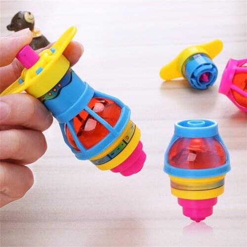 3pcs Classic Spinning Tops Toy Funny Light Gyro Toy Hand Push Down Spinner Top Flash Gyro Kids Boy Birthday Gift Children