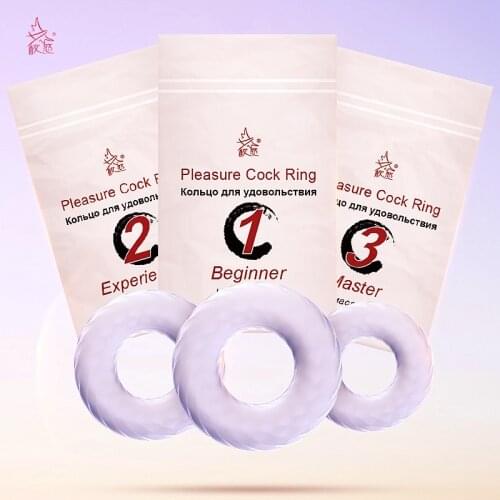 Penis Ring Enlargement Soft Silicone Extender Time Delay Waterproof Reusable Harder Lock Cock Ring Adult Intimate Goods Sex Toys