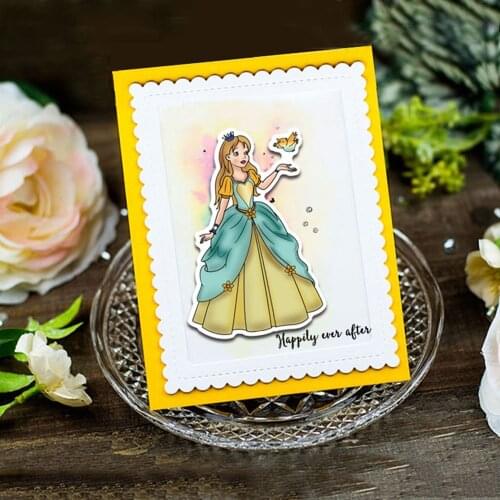 LIOJU Princess castle carriage Clear stamps and die mold New Scrapbook paper craft knife mould blade punch stencils dies