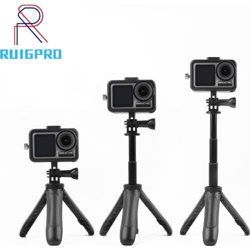 Mini Tripod for DJI Osmo Action , Handgrip Extension Pole Extendable Monopod Tripod Selfie Stick for DJI Osmo Pocket