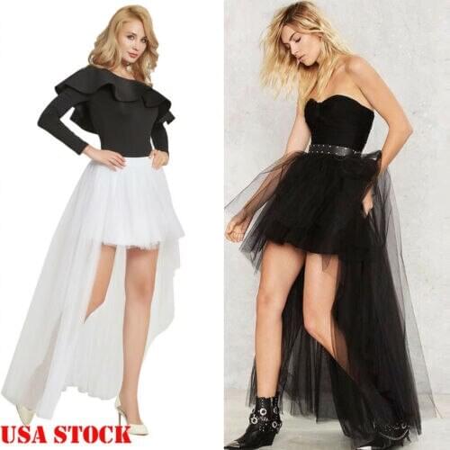 Fashion Womens Girl Princess Ballet Tulle Tutu Skirts Ladies Summer Lace Wedding Prom Rockabilly Mini Skirts High Waist Sundress