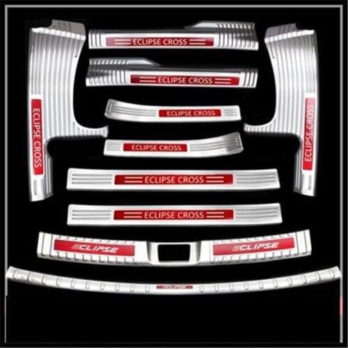 Car styling stainless steel car Trunk Rear guard Tread Plate Scuff Plate/Door Sill Door Sill for Mitsubishi Eclipse Cross 2018
