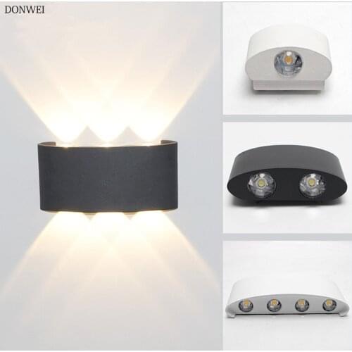 Outdoor Waterproof IP65 COB LED Porch Lights Modern Home Decor Up Down Aluminum Wall Lamp for Yard Corridor Balcony AC85-265V