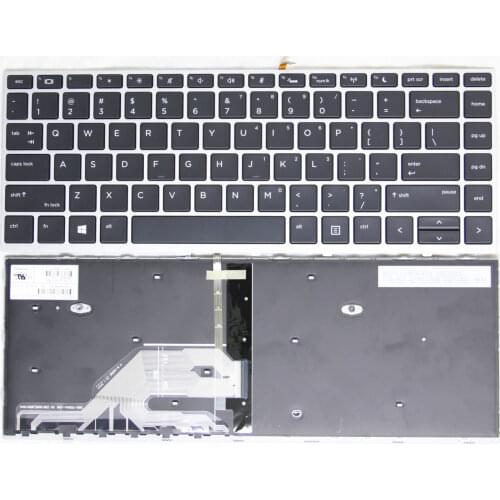 New for HP Probook 430 G5 440 G5 laptop US keyboard with backlit silver frame