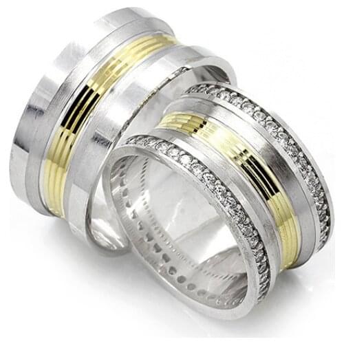 Couple Wedding Ring Sterling Silver 925 Woman And Man Luxury Jewelry Bands Fashion Engagement Anniversary Ancient Greek Model