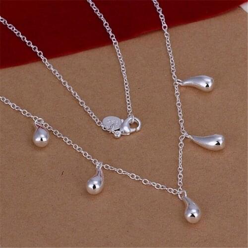 Wholesale charms drop for women Chain wedding silver color beautiful chain pendant Necklace Fashion trends Jewelry Gifts N131