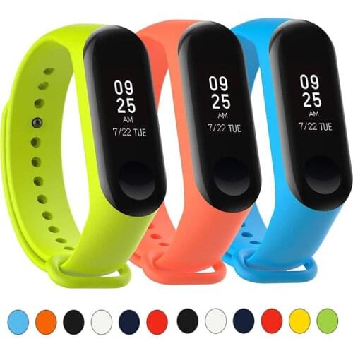 Strap for Mi Band 4 5 6 3 2 Sport silicone watch wristband Miband band6 band4 wriststrap bracelet For Xiaomi mi band 3 4 5 strap
