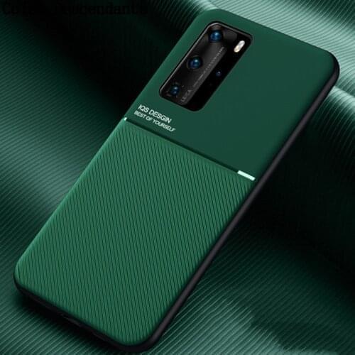Luxury Leather Soft Case For Huawei P40 Pro Plus case Luxury Magnetic Car Plate Cover For P20 P30 Lite Nova 7 SE 5T Honor 20 30