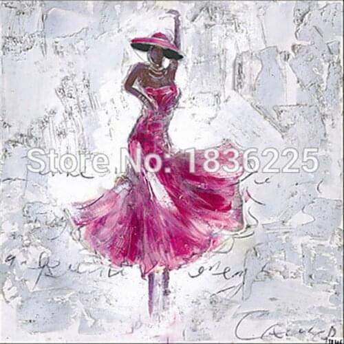 Hand Painted Abstract Canvas Painting ballerina Oil painting ballet dancers Wall Art No Framed Decoration Fashion Picture