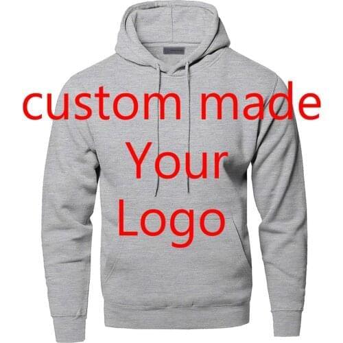 Custom Made Customize Your Logo Hoodies Sweatshirt Pullovers Streetwear