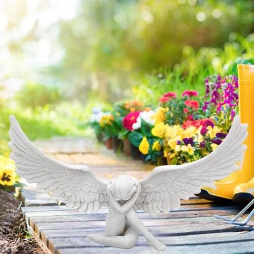 Angel Fairy Art Sculptures 3D Resin Angel Statue Crafts Garden Yard Home Office Desktop Decoration Best Gift For Lover