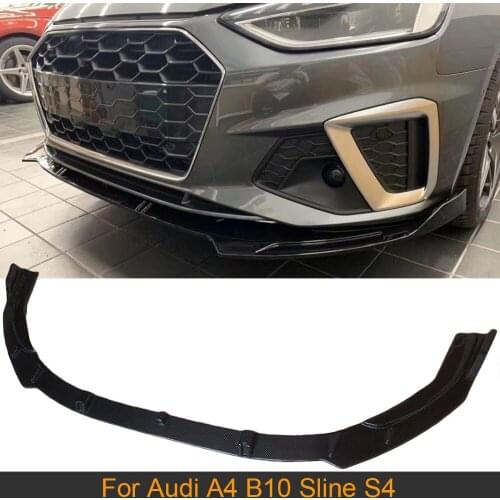 Carbon Fiber Front Bumper Lip Spoiler Splitters for Audi A4 B10 Sline S4 2020 Car Front Bumper Lip Spoiler Splitters