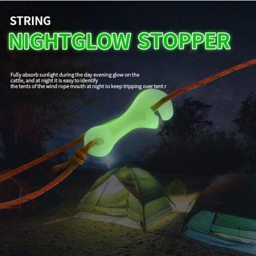 Multifunctional Outdoor Luminous Wind Rope Buckle Wrench Shape Tent Stakes Wind Rope Buckle Tightening Hook Buckles