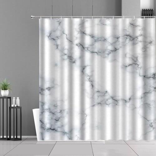 Marble Printing Waterproof Shower Curtains 3DMarbling Stripe Bath Curtain Set Bathroom Decor Screen Home Decoration Wall Cloth