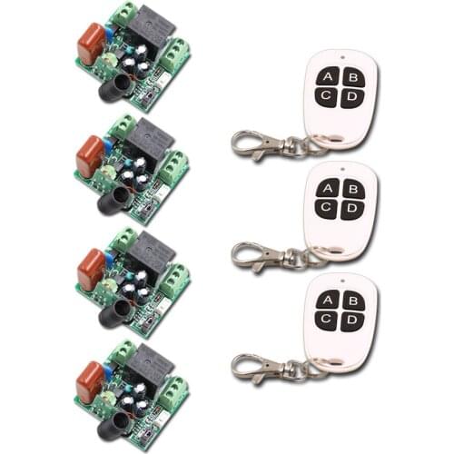 Remote Control Switch AC220V 1CH Lighting Switches Remote ON OFF Light Lamp SMD Power Remote Switch System 315/433.92MHZ