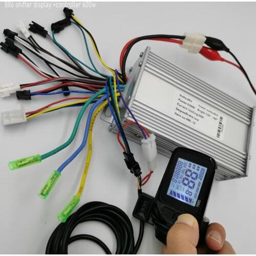 LCD display with shifter throttle+ bldc controller 24v36v48v450w/500W-1000w for electric bike scooter tricycle MTB parts gauge