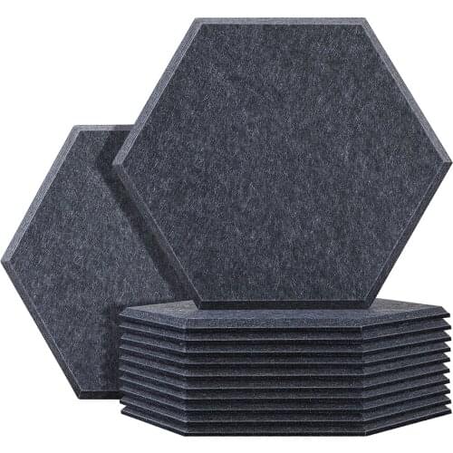 12 Pcs Sound Proof Acoustic Panel Soundproofing Wall Stickers Home Studio Noise Insulation Decor Door Absorbs Noise Isolation