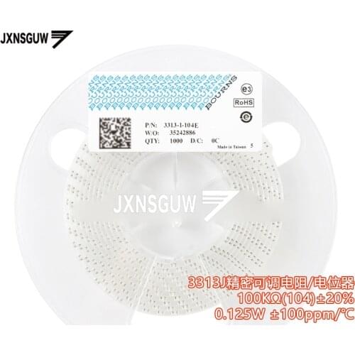 10PCS 3313J-1 1K2K 5K 10K 20K 50K 100K 20% 100ppm 3313 potentiometer precision adjustable resistance 102 202 502 103 203 503 104