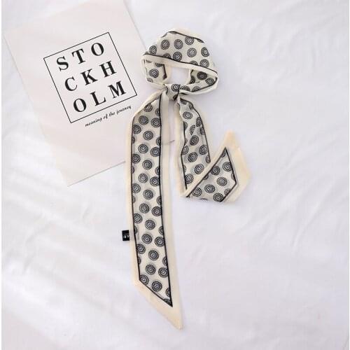 105cm*7cm New contracted sun smile small lovely long hair fairy wrist ribbon long silk scarves female skinny scarf women