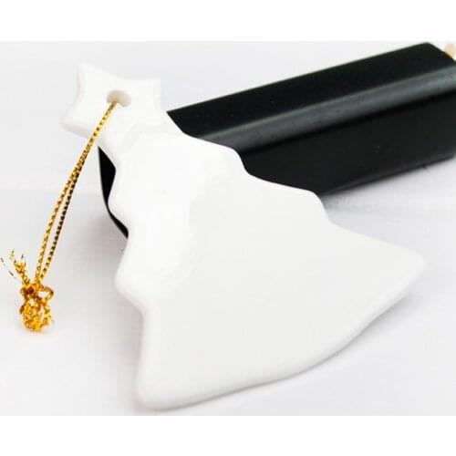12pcs/lot Sublimation Blanks Christmas Decoration Ceramic Pendant for Sublimation INk Transfer Printing Heat Press DIY