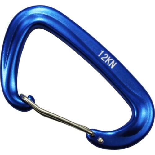 12KN Hiking Carabiners Carabiner Keychain Heavy Duty D-type Clips Aluminum Alloy Hook for Hammocks Camping Outdoor Equipment