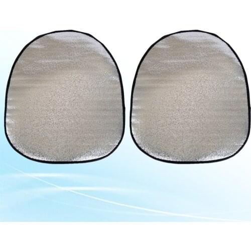 2pcs Summer Car Steering Wheel Cover Sun Visor Sunshade Cover Accessories Wheel Sleeve Protector