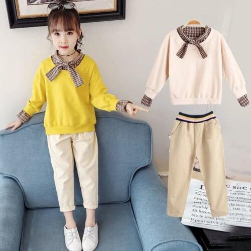 Girls Clothes 2021 Autumn Spring Long Sleeve Shirts + Pants Suits Kids Clothes Teen Children Clothing Sets 5 6 7 8 9 10 12 Years